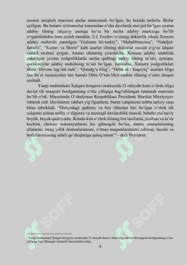 TARIXIY MANBALARNING YARATILISHIDA TURKIY-O’ZBEK  TILINING TUTGAN O’RNI” 4