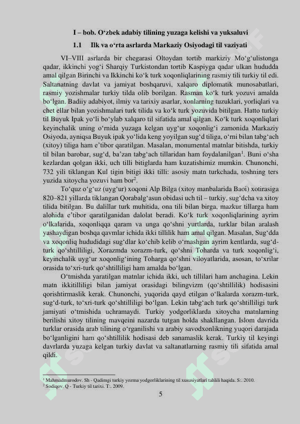 TARIXIY MANBALARNING YARATILISHIDA TURKIY-O’ZBEK  TILINING TUTGAN O’RNI” 5