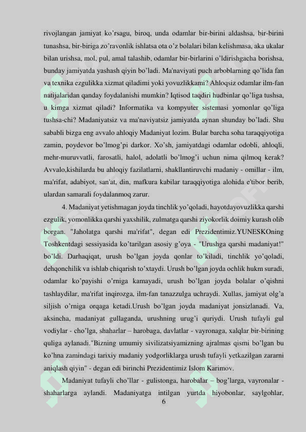 Jamiyat hayotida milliy urf – odatlarning ahamiyati 6