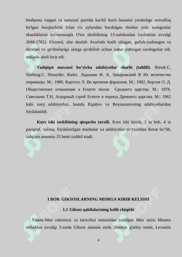 GIKSOSLARNING MISRGA KIRIB KELISHI 6