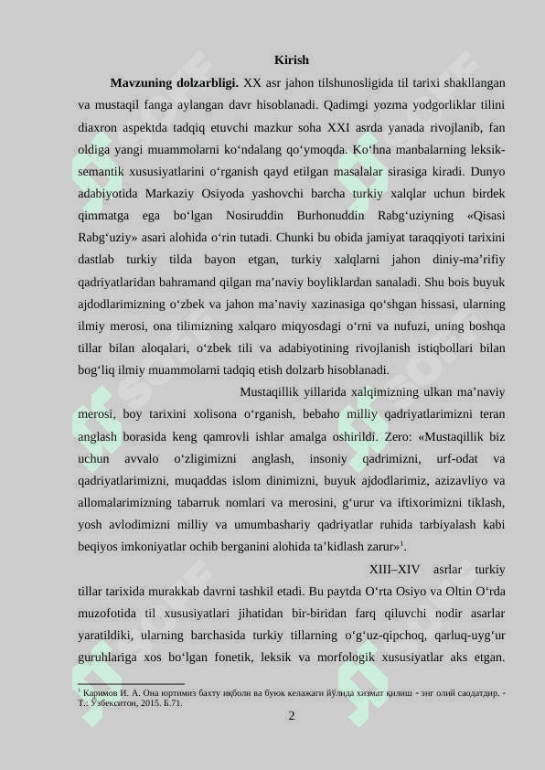 Qisasi Rabg'uziy” - o'zbek adabiyotining ilk nasriy namunasi 2