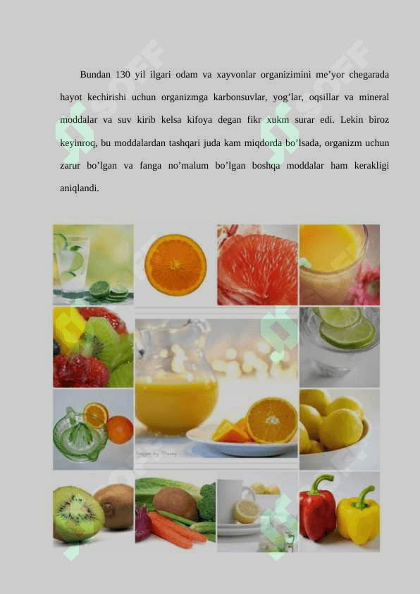 Vitaminlar va ularni organizm uchun ahamiyati 2