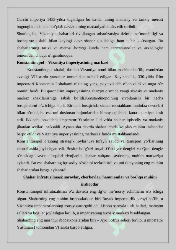 O‘rta asrlar Vizantiya shaharlari 4