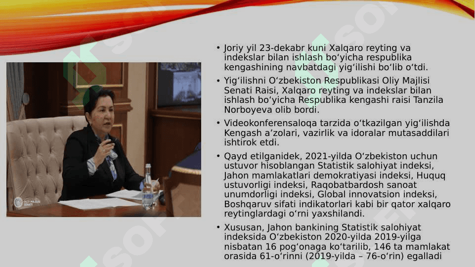 Iqtisodiy va ijtimoiy sohadagi ustuvor halqaro reytinglar va ularga o’zbekistonning integratsiyalashuvi 5