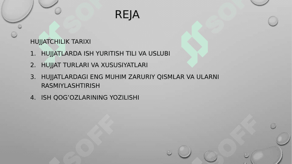 sodda hujjatlar murakkab hujjatlar hujjatni zaruriy qismlarni o'rganish 2
