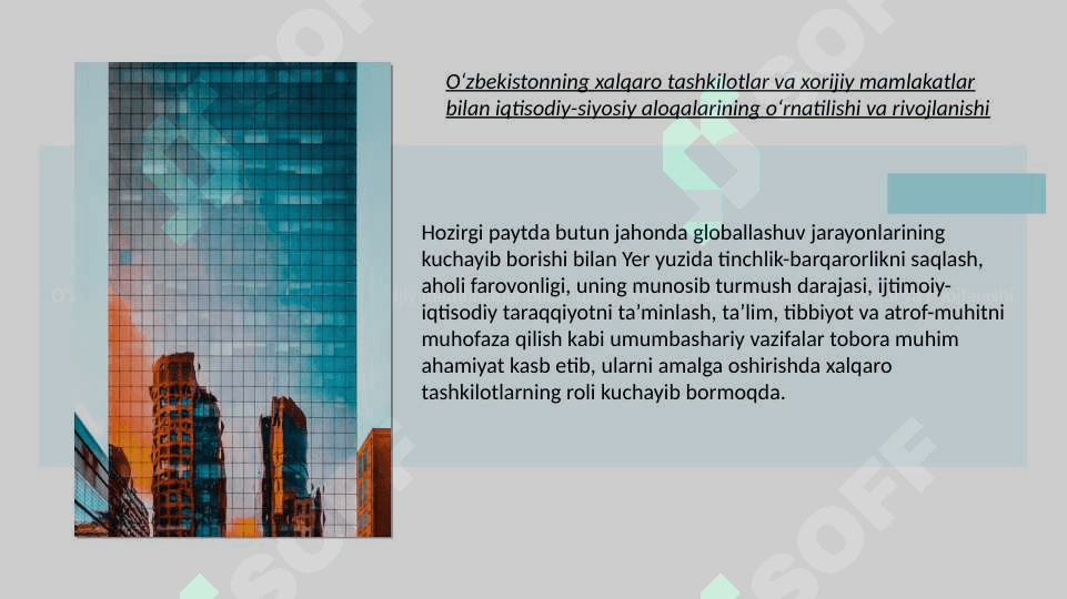 O'zbekistonning xalqaro reytinglardagi ko'rsatkichlarini ko'tarishning tarixiy va siyosiy ahamiyati. 3