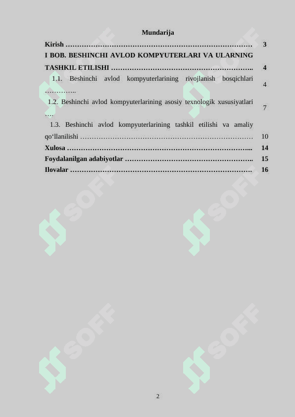 Beshinchi avlod kompyuterlari va ularning tashkil etilishi 2