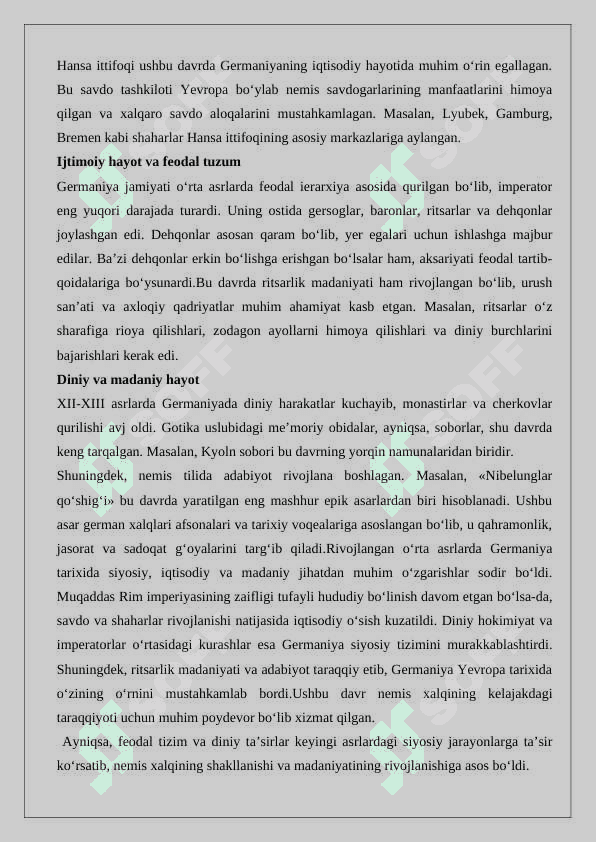 Rivojlangan o‘rta asrlarda Germaniya 3