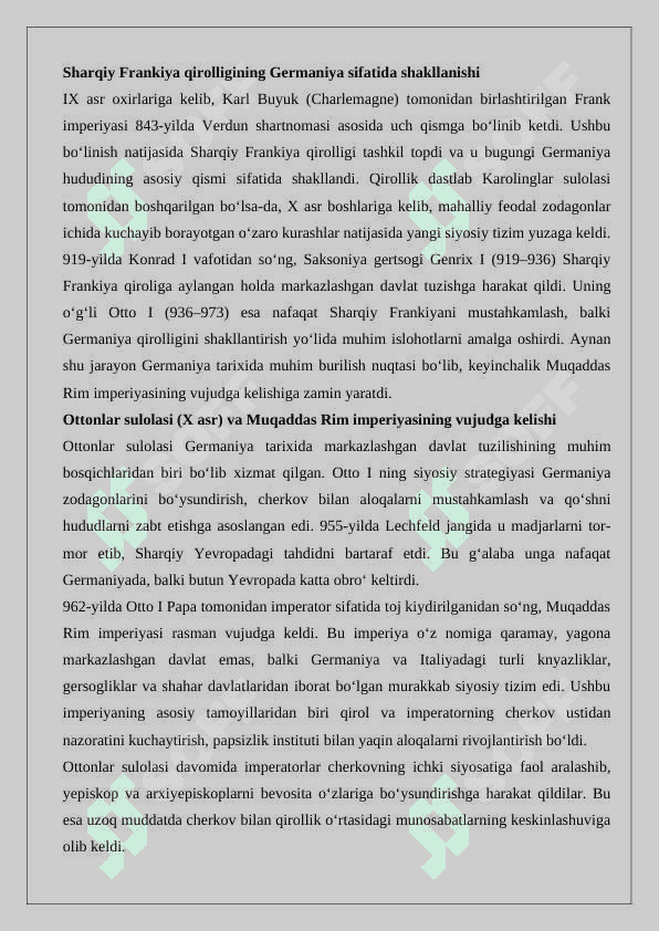 Rivojlangan o‘rta asrlarda Germaniya 4