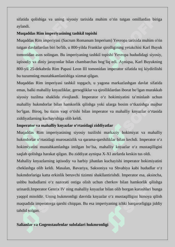 Rivojlangan o‘rta asrlarda Germaniya 6