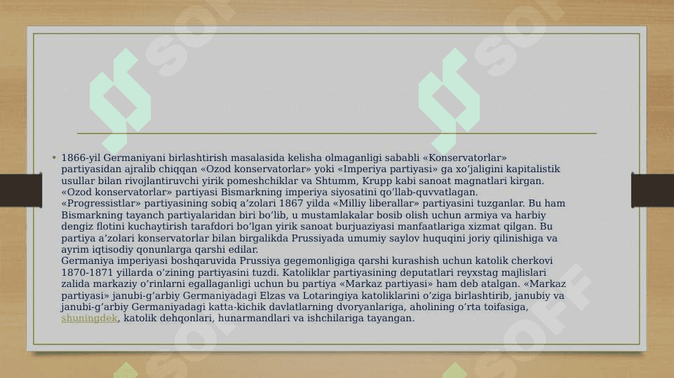 XIX asrning ikkinchi yarmida Germaniyaning tashqi siyosati 5