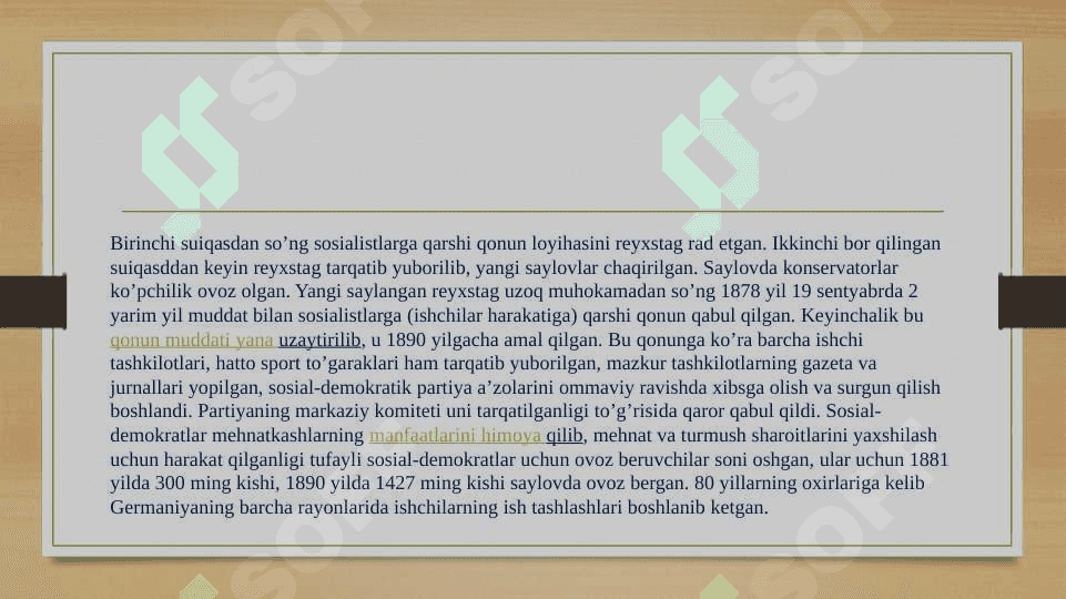 XIX asrning ikkinchi yarmida Germaniyaning tashqi siyosati 8