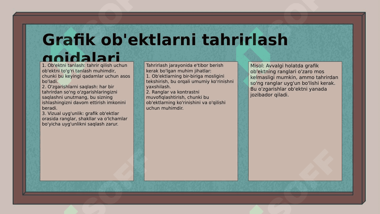 Wordda grafik ob'ektlarni hosil qilish va ularni tahrirlash 6