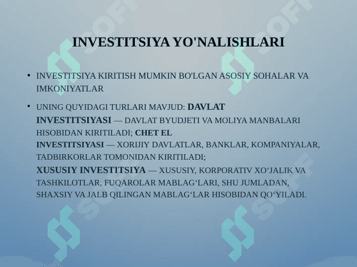 Investitsiyalarni sotib olishdan va foydalanishda moliyaviy natijalarni oldindan hamda keyin aniqlash hisobi 5