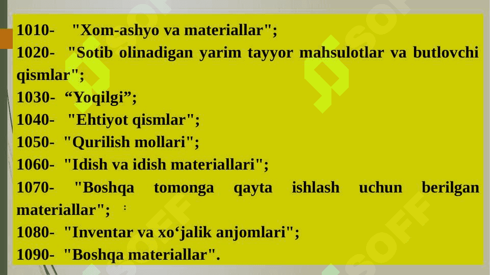 MATERIALLAR HISOBI 4
