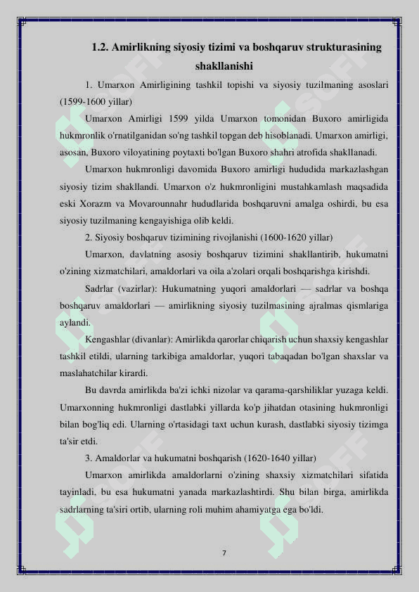 Umarxon amirligi faoliyati 7