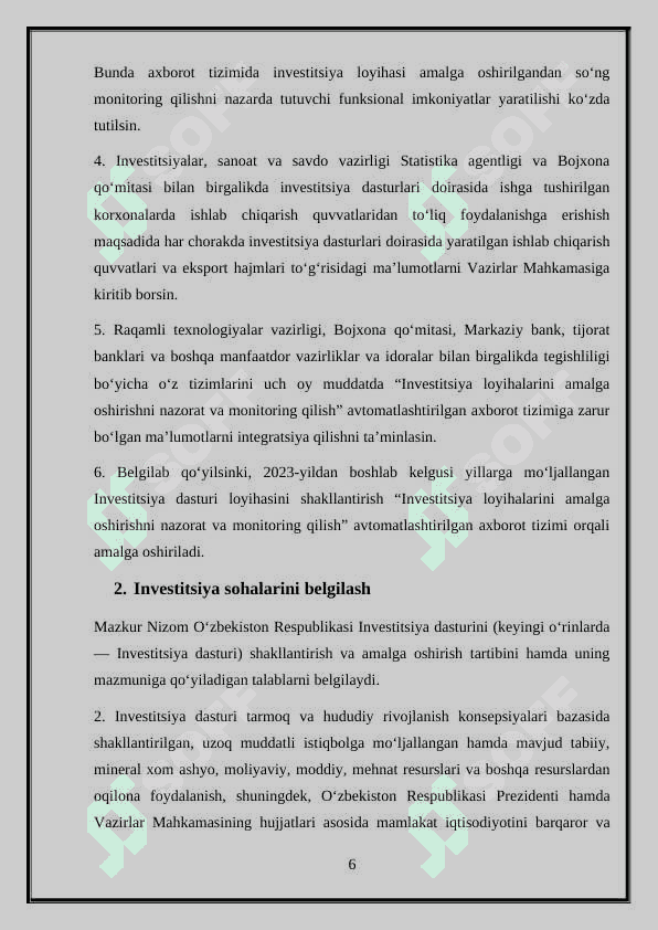 Davlat investitsiya dasturi 6