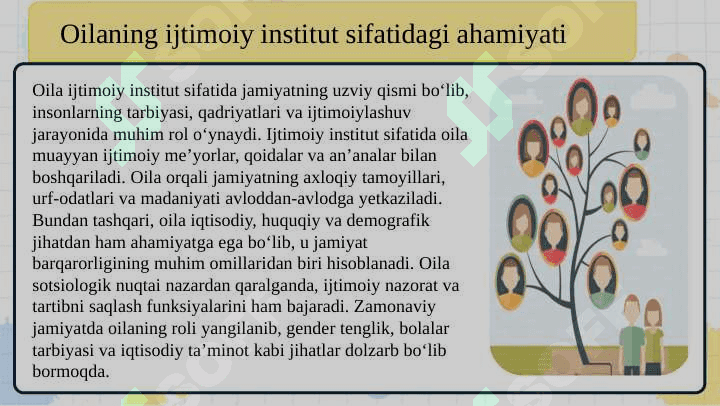 Oiladagi rollar taqsimoti va rolli tuzilishi  SLAYD 5