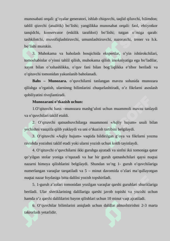 O`YIN TEXNOLOGIYALARI ASOSIDA O’QUVCHILARDA TANQIDIY KREATIV TAFAKKURNI SHAKLLANTIRISH 3