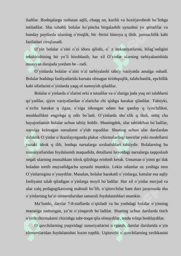 O`YIN TEXNOLOGIYALARI ASOSIDA O’QUVCHILARDA TANQIDIY KREATIV TAFAKKURNI SHAKLLANTIRISH 6
