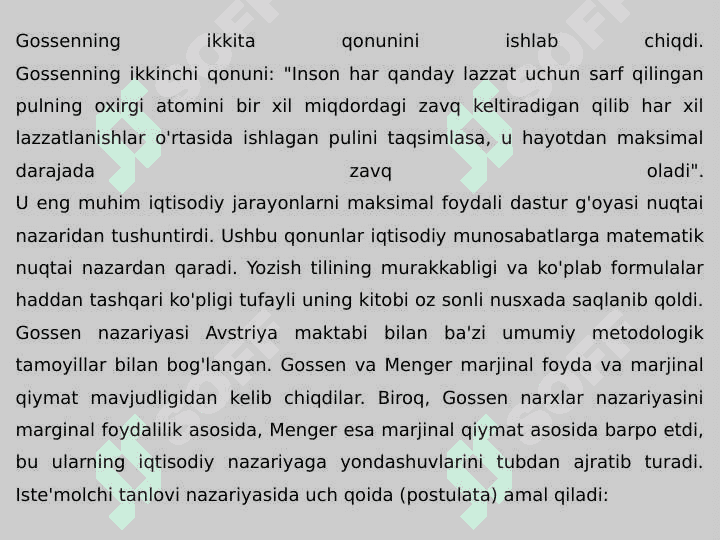 Iste’molchi  tanlovi nazariyasi 4