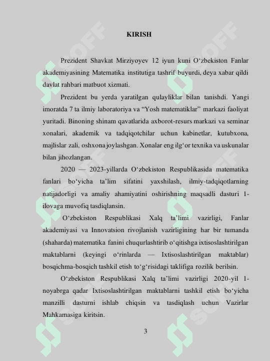 Umumiy o'rta ta'lim maktablari 7-sinf geometriya kursid "Ikki to'gri chiziqning parallellik alomatlari” mavzusini o'qitish metodikasi 3