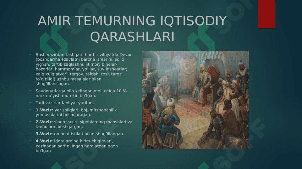 AMIR TEMUR VA TEMURIYLAR DAVRIDAGI IQTISODIY G’OYALAR 2