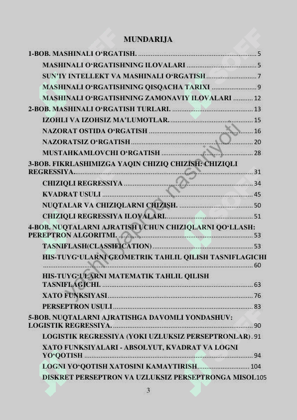 Mashinali o'rgatishga kirish(Machine learning) 4