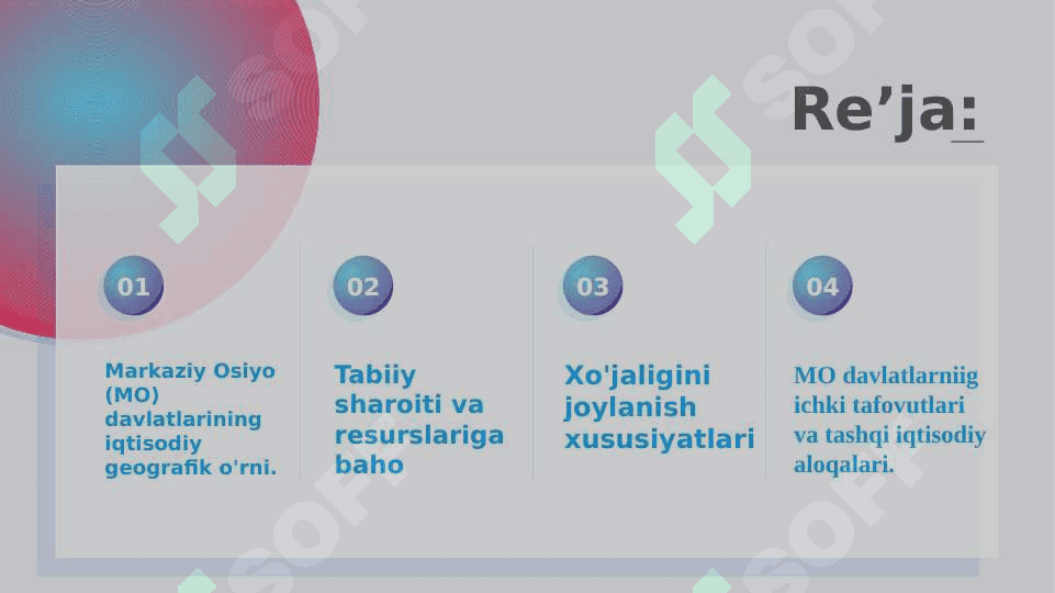 Markaziy Osiyo mamlakatlarining rivojlanish tarixi va jahon xo‘jaligi 2