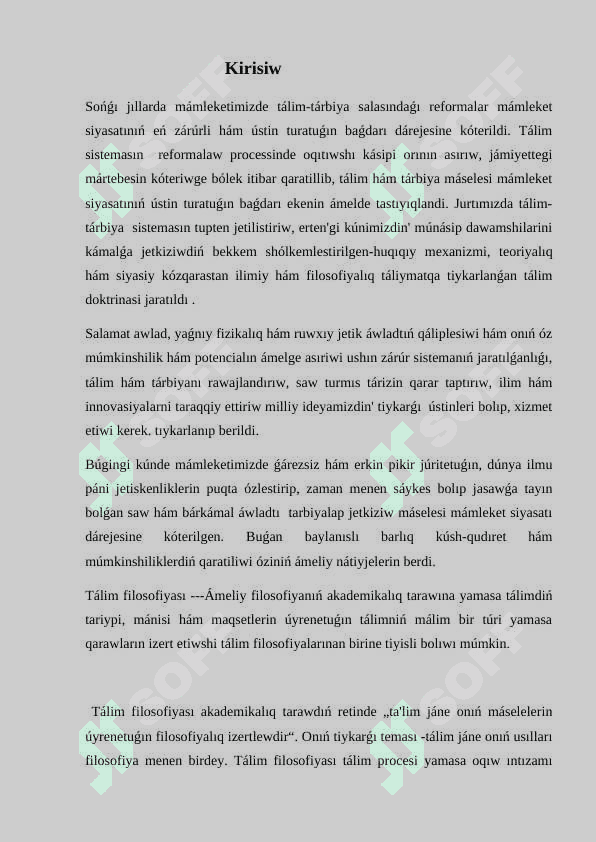 ILIM FILOSOFIYASINIÑ QALIPLESIWI 3