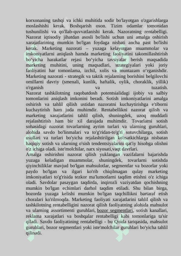 Marketingga yangicha qarashlar tizimi. 5