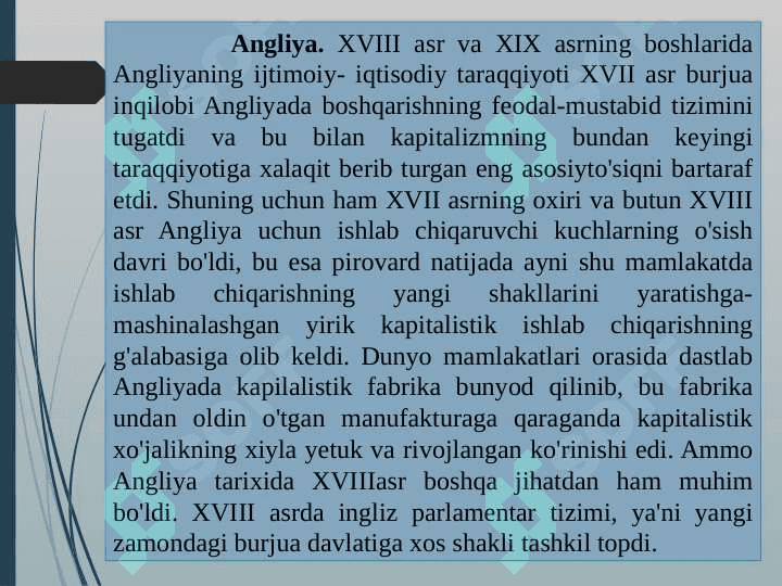 1776-1826 yillarda Yevropa va Amerika 2