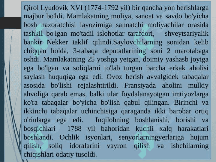 1776-1826 yillarda Yevropa va Amerika 7