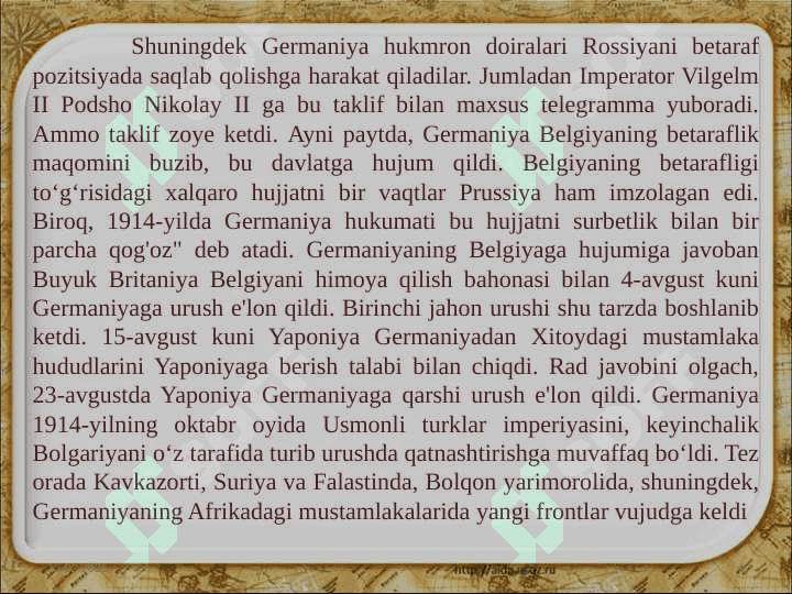 Birinchi jahon urushi 4