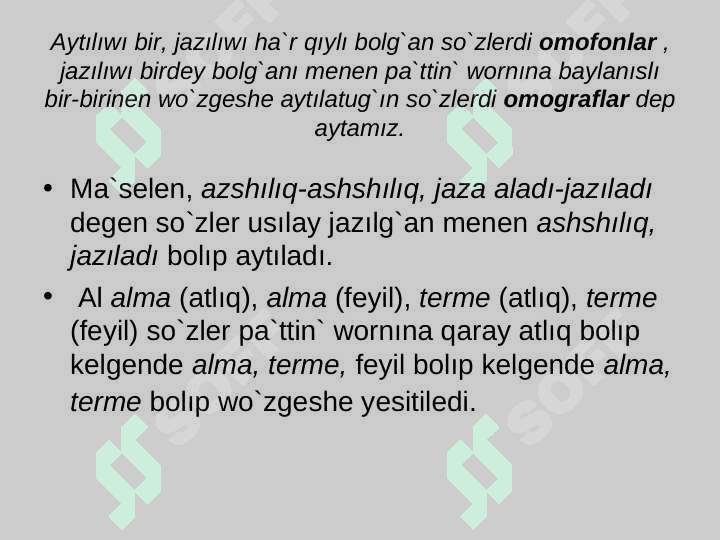Leksikadag`ı paradigmatikalıq qatnaslar 5