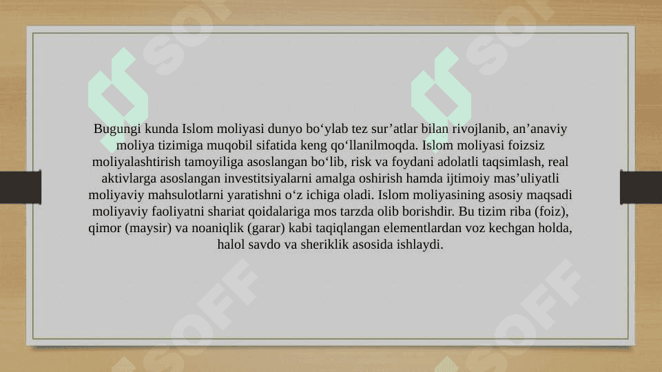 Islom Moliya mahsulotlari- moliyalashtirish usullari Murobaha 2