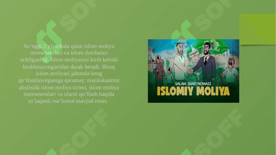 Islomiy moliya tizimida islom moliya instrumentlari 3