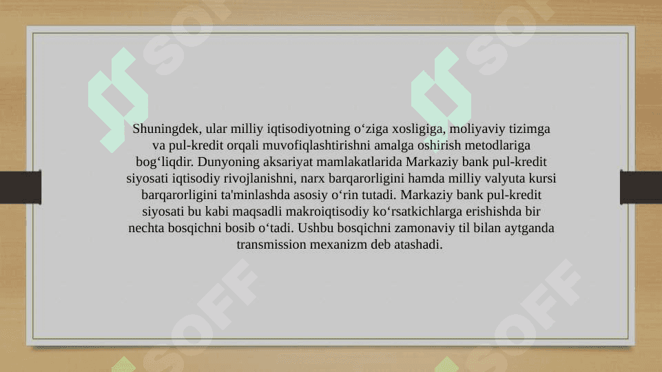 Monetar siyosatning operatsion mexanizmi va likvidlilikni tartibga solish 4
