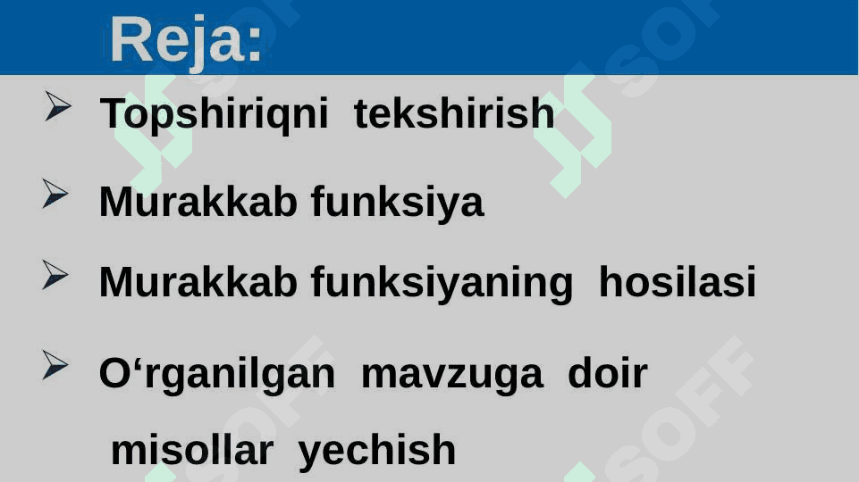11-sinf.Murakkab funksiyaning hosilasi 2