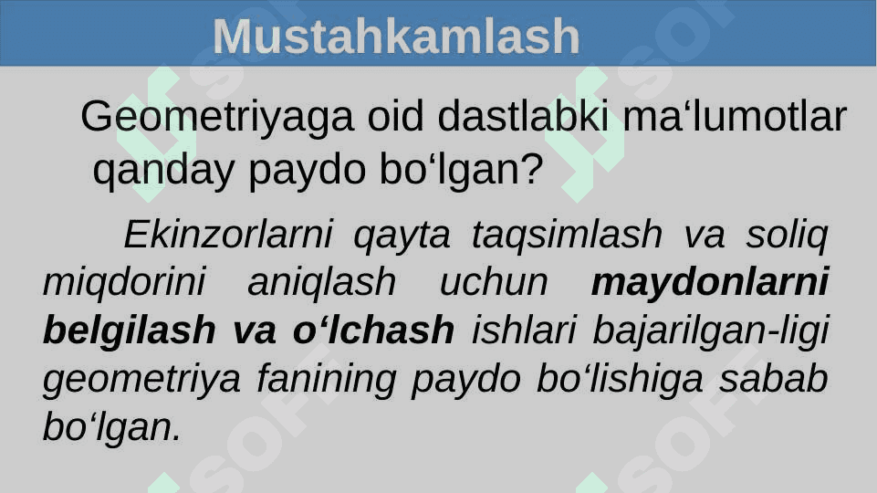 Eng sodda geometrik shakllar:  NUQTA, TO"G"RI CHIZIQ VA TEKISLIK 3