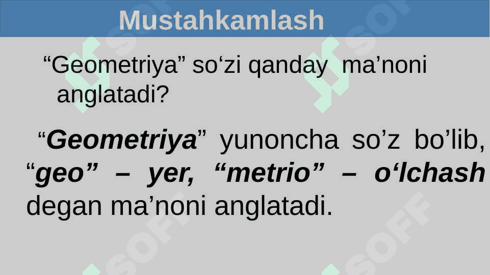 Eng sodda geometrik shakllar:  NUQTA, TO"G"RI CHIZIQ VA TEKISLIK 4