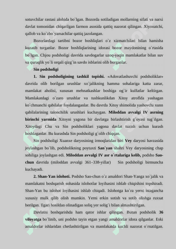Qadimgi xitoyda ilk davlatchilik vujudga kelishi shart sharoitlari 7