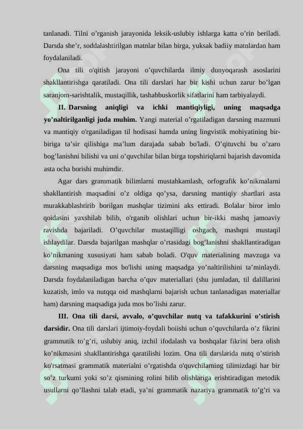 Boshlangʻich sinflarda ona tili darslarining turlari 3