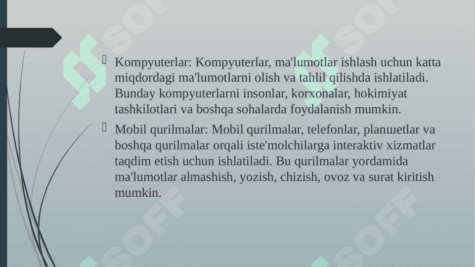 Axborot texnologiyalarining texnik vositalari 3