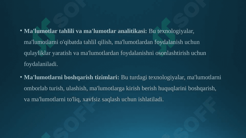 Axborotlarni qayta ishlash texnologiyalari 3
