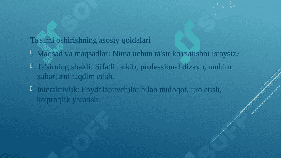 Medianing auditoriyaga ta'siri 2