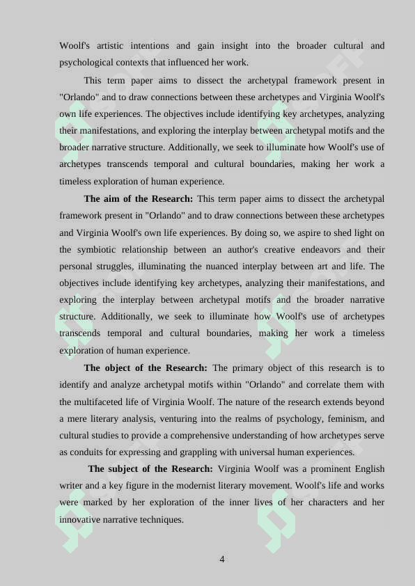 Virginia Woolf. course work 3