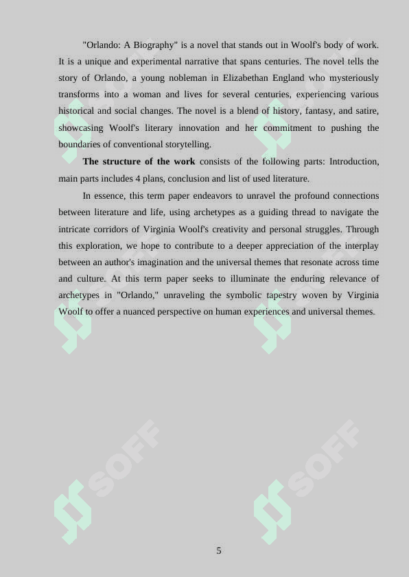 Virginia Woolf. course work 4