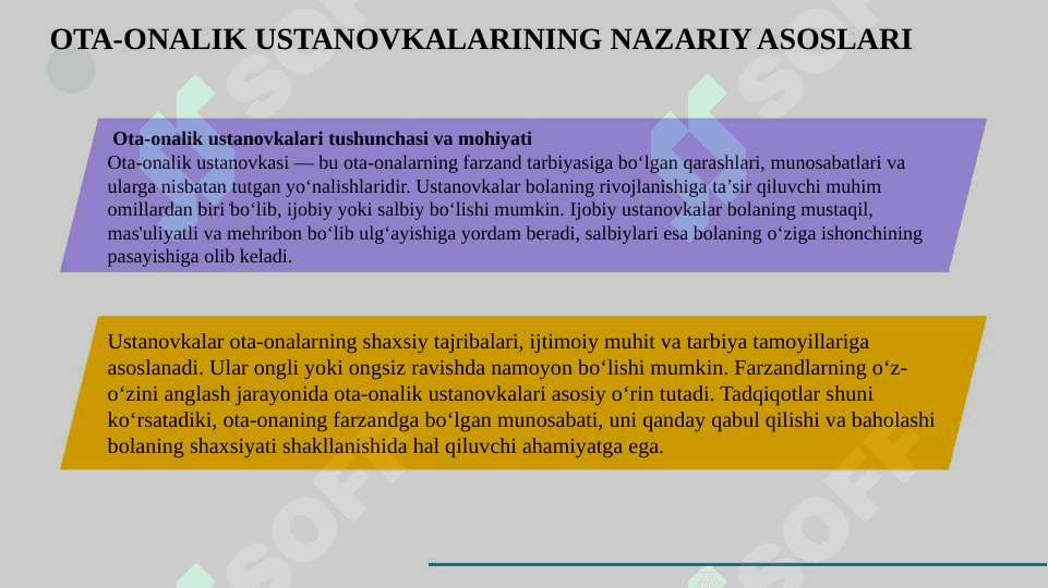 Ota-onalik ustanovkalari va tarbiya shakllari. slayd 40 sahifa 4