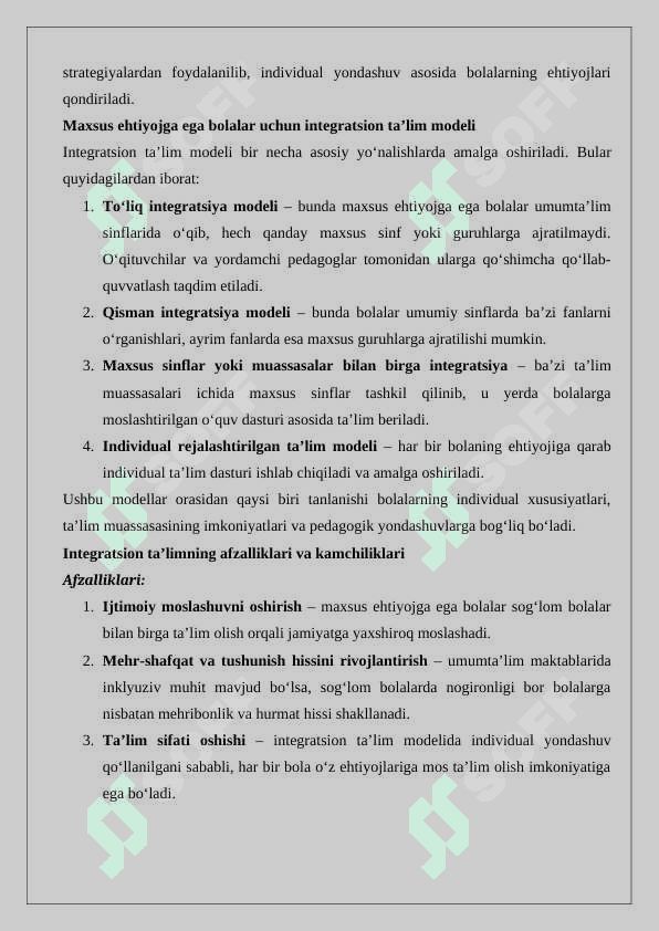 Inklyuziv  va integratsion  ta’limning qiyosiy tahlili 8